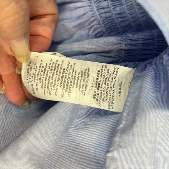 Women's Size Small, Tory Burch ruffled and smocked blouse - Picture 3 of 7